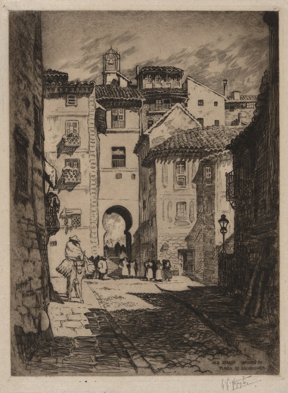 Gata som leder till Plaza de Zocodover, Toledo av Lester George Hornby