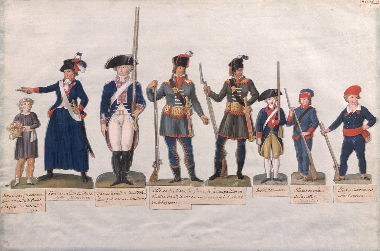 Den franska revolutionens karaktärer av Lesueur Brothers