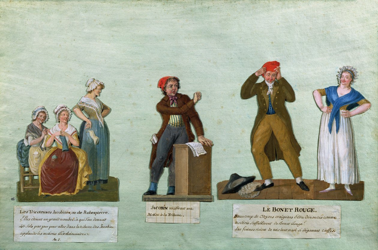 Jacobin Knitters, a Jacobin and the Red Bonnet av Lesueur Brothers