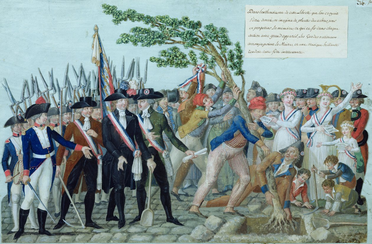 Planteringen av ett frihetsträd, c.1789 av Lesueur Brothers