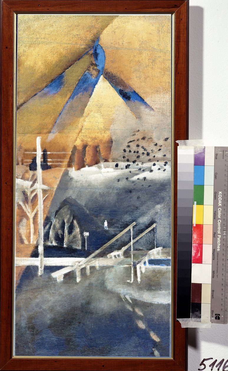 ""vinterlandskap"" Målning av Lev Alexandrovich Bruni (1894-1948) 1918 Privat samling av Lev Aleksandrovitc Bruni
