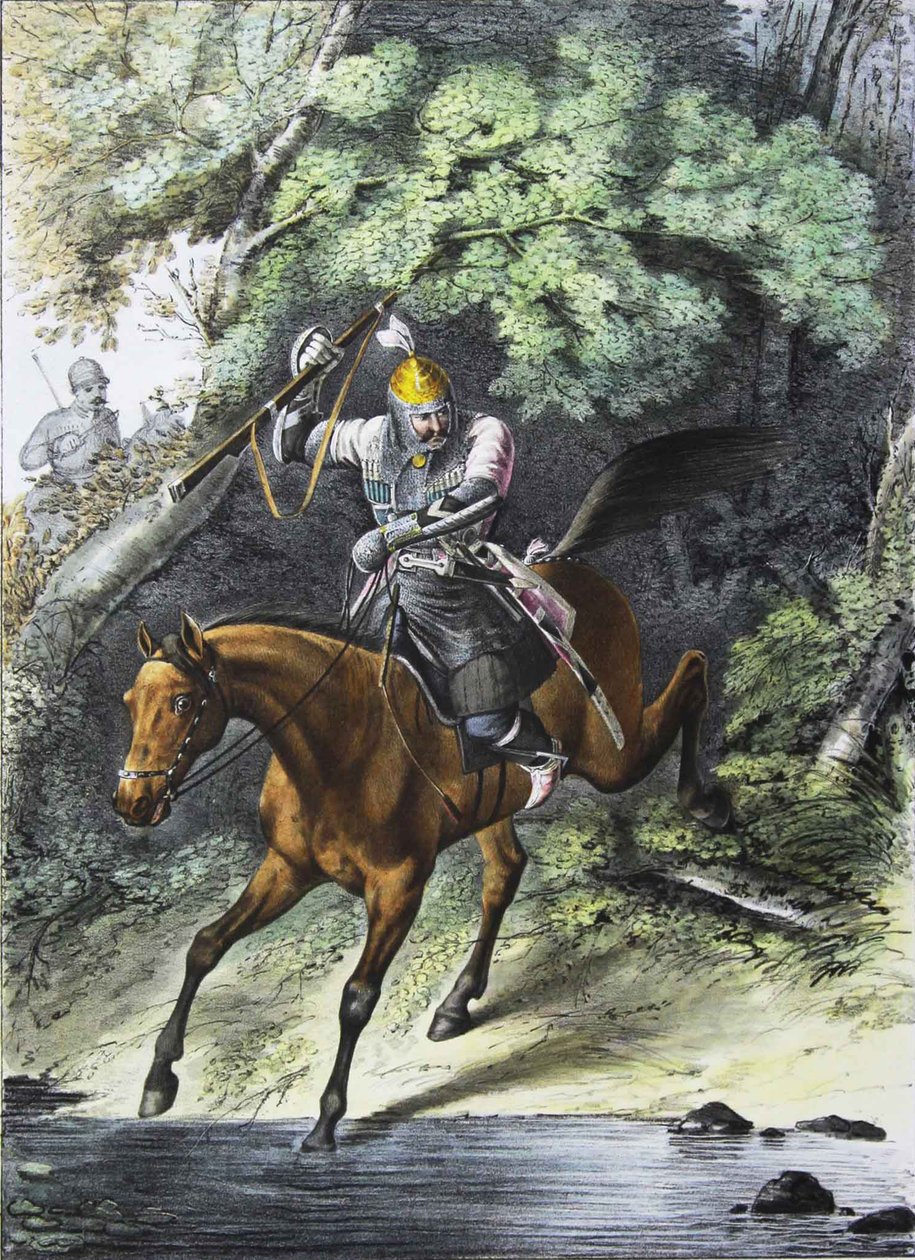 Pansarbärare av Life-Guards Caucasian-Mountain squadron, 1829 av Lev Alexandrovich Belousov