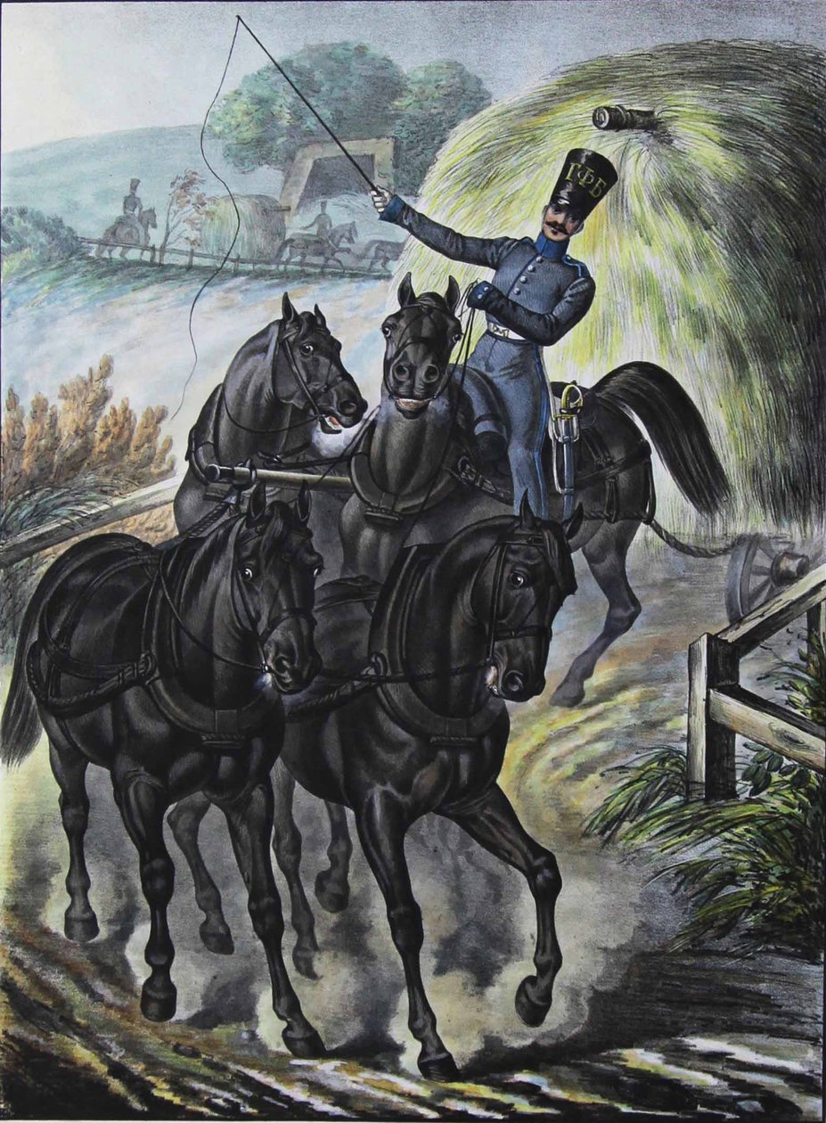 Soldat från vakternas försörjningstågbrigad, 1829 av Lev Alexandrovich Belousov