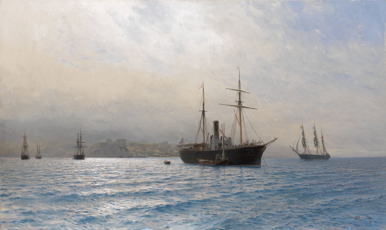 Ryskt skepp vid ingången till Bosporen, efter det rysk-turkiska kriget 18771878 av Lev Felixovich Lagorio