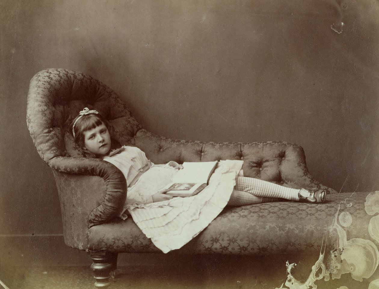 Porträtt av Xie Kitchin (albumintryck) av Lewis Carroll