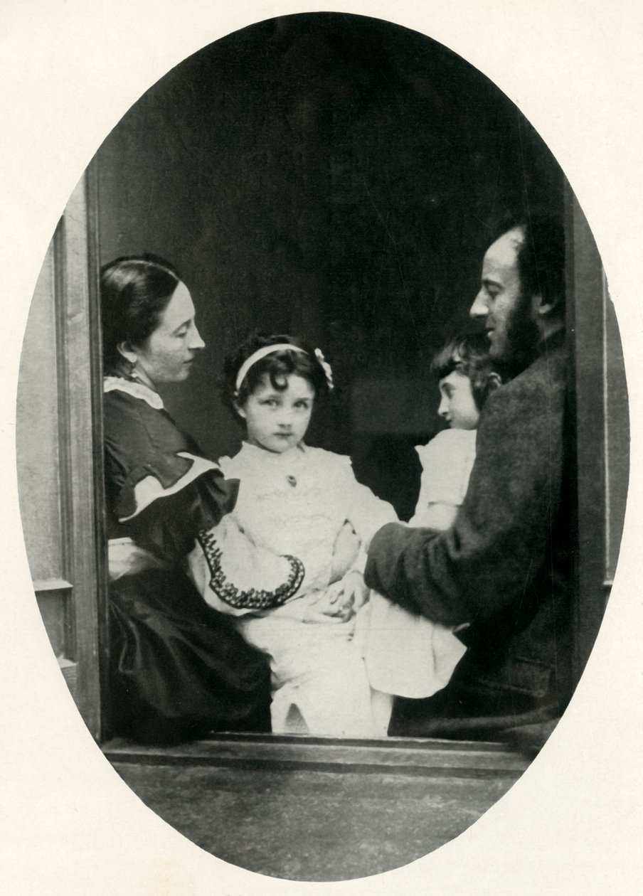Effie Gray, John Everett Millais och deras döttrar Effie och Mary, 21 juli 1865, 1948. av Lewis Carroll