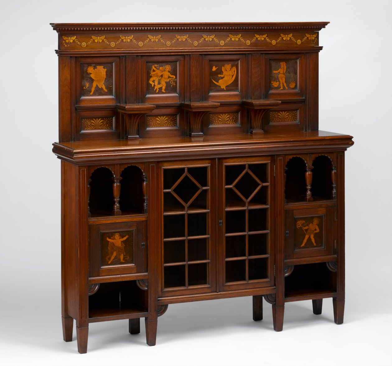 Sideboard, ca 1880 (valnöt) (se även 3084386) av Lewis Foreman Day
