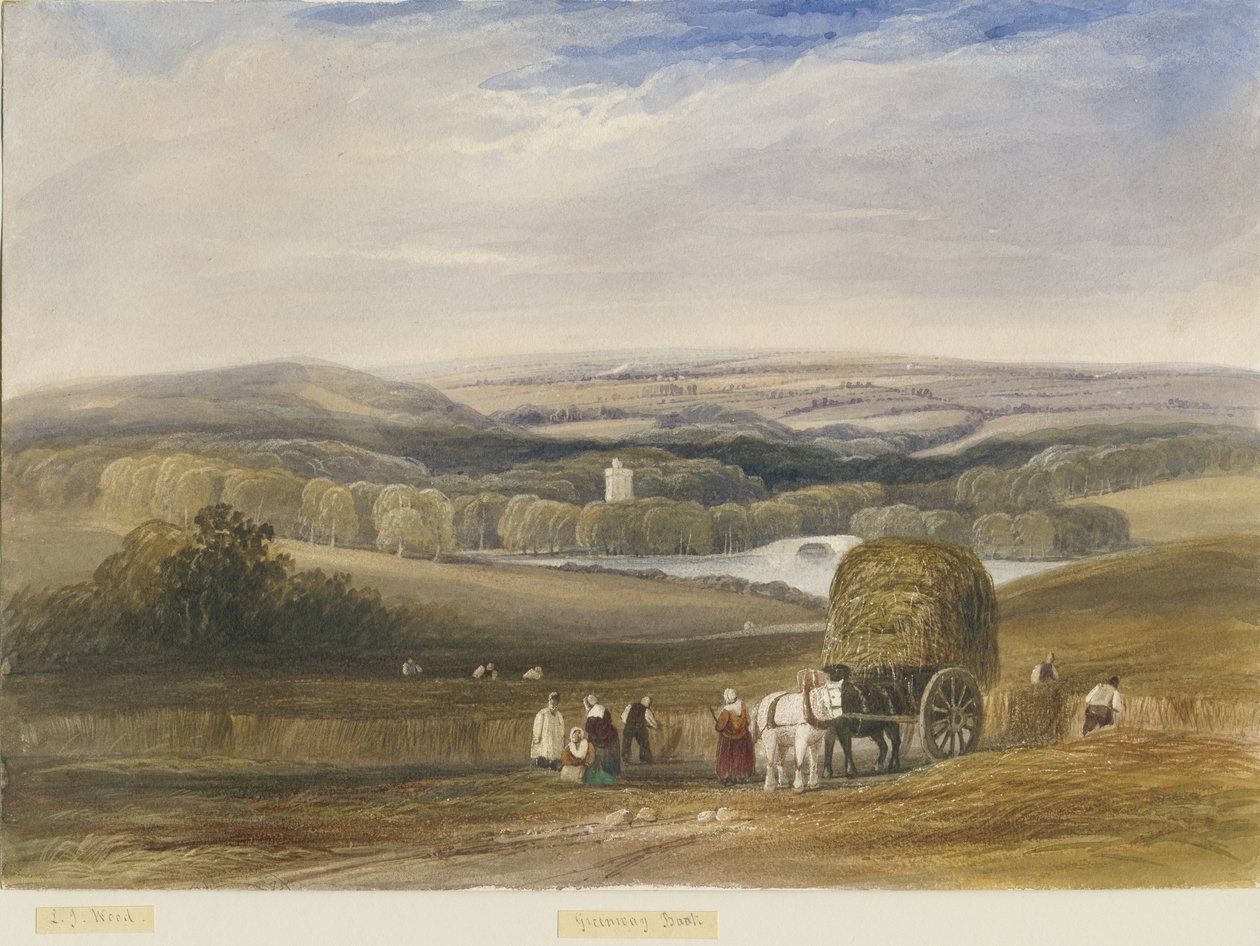Greenway Bank: akvarellmålning och [c 1830-1840] av Lewis John Wood