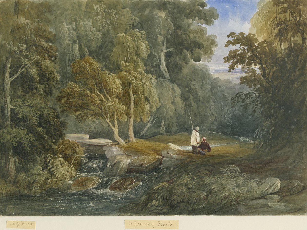 Greenway Bank: akvarellmålning och [c 1830-1840] av Lewis John Wood