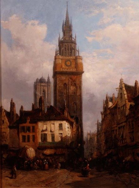 Street Scene av Lewis John Wood