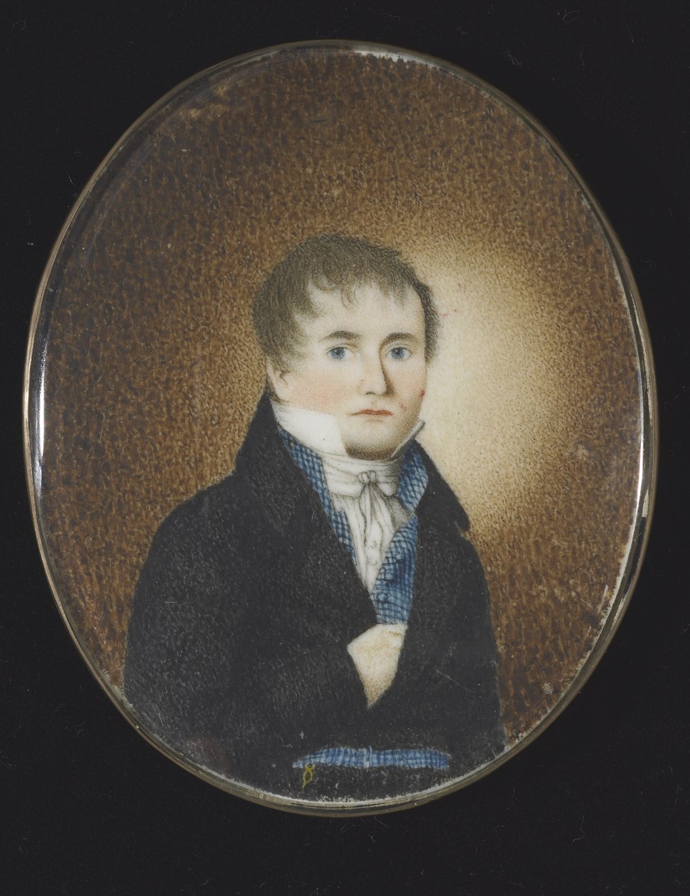 Självporträtt, ca 1810-20 (akvarell på elfenben) av Lewis Peckham
