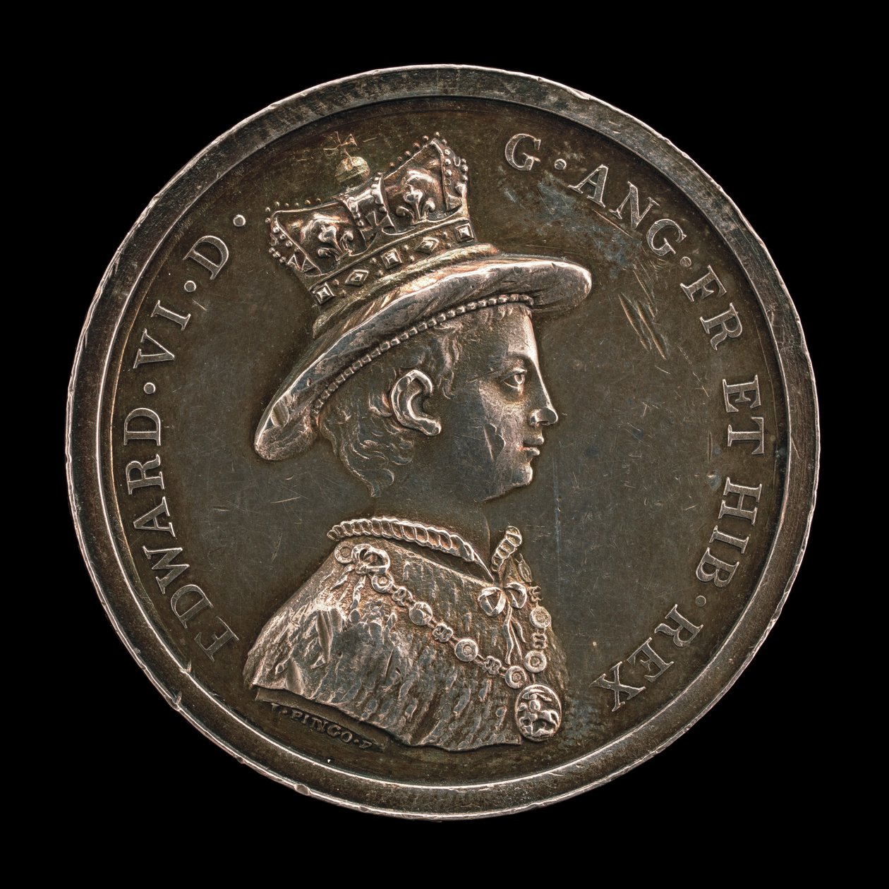 Edward VI, 1537-1553, kung av England 1547 Medalj för School of Christ