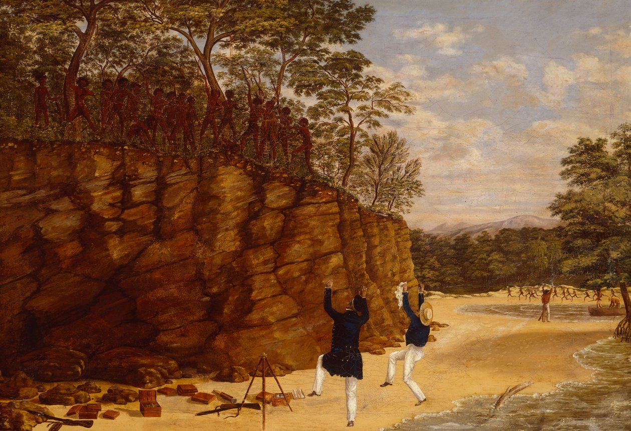 Lantmäterifest på Australiens nordvästra kust (olja på duk) av Lewis Roper Fitzmaurice