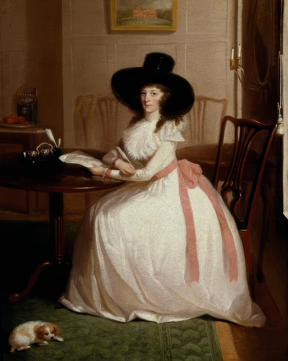 Elizabeth Maria Chevallier Syer, porträtt / målning v. Vaslet av Lewis Vaslet