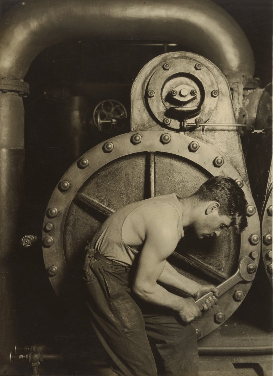 [Ångmontör, eller Mekaniker och Ångpump] av Lewis W. Hine