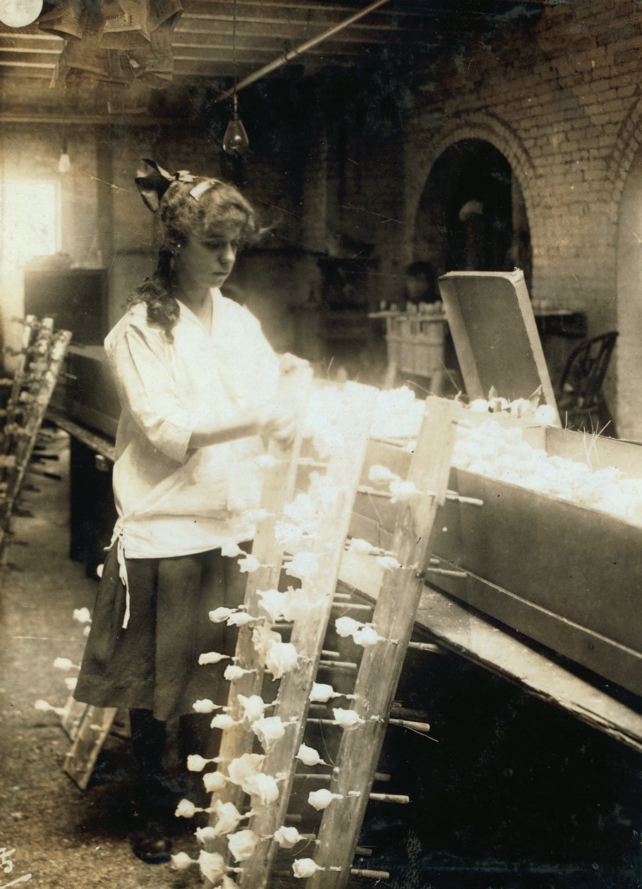 14-åriga Margaret Ciampa arbetar på Boston Floral Supply Company i Boston, Massachusetts av Lewis Wickes Hine