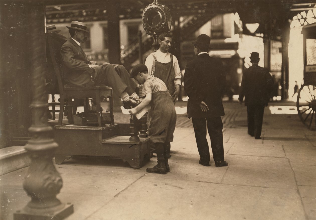 Bootblack vid 3rd Avenue och 9th Street, New York City av Lewis Wickes Hine