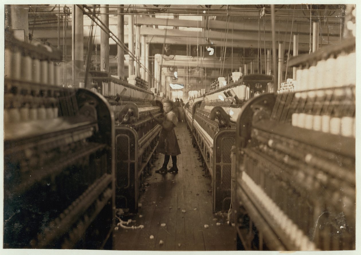 Barnspinnare i Mollahan Cotton Mills, Newberry, South Carolina, 1908 av Lewis Wickes Hine
