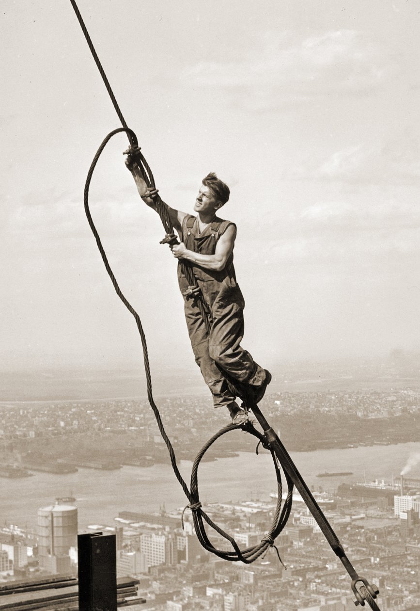 Byggnadsarbetare, Empire State Building, New York City, ca 1930 av Lewis Wickes Hine