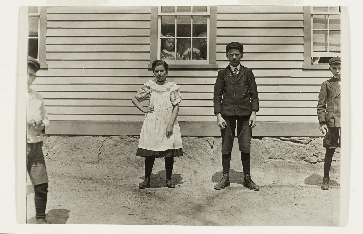Edward St. Germain och hans syster Delia, Phoenix, Rhode Island, april 1909 av Lewis Wickes Hine