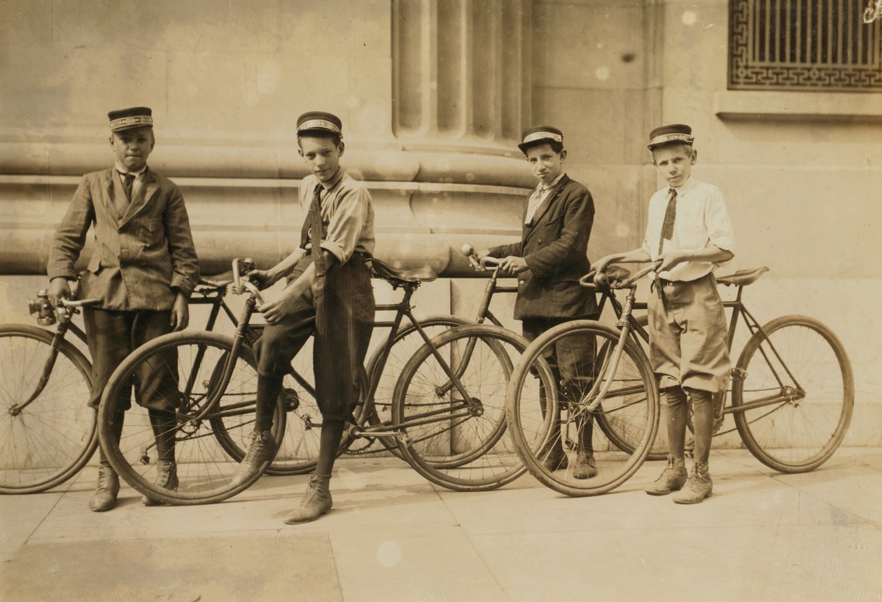 Grupp av Western Union Messengers i Norfolk, Virginia, 1911 av Lewis Wickes Hine