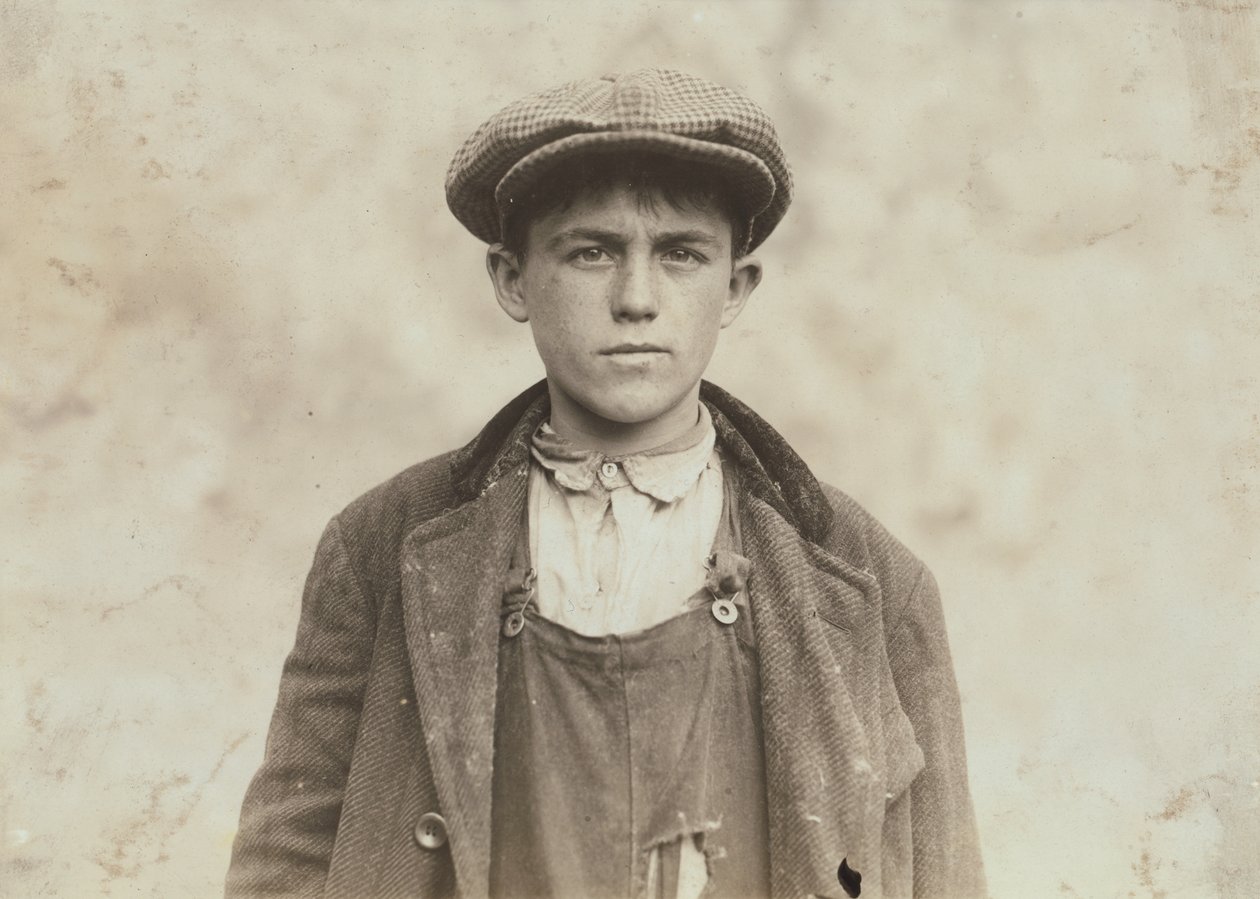 James Donovan - Irländsk sopmaskin i Fall River Iron Works av Lewis Wickes Hine