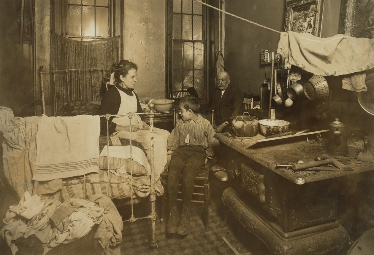 Jimmie Chinquanana kategori "under betyg", hemma i New York bakom familjebutiken, 1913 av Lewis Wickes Hine