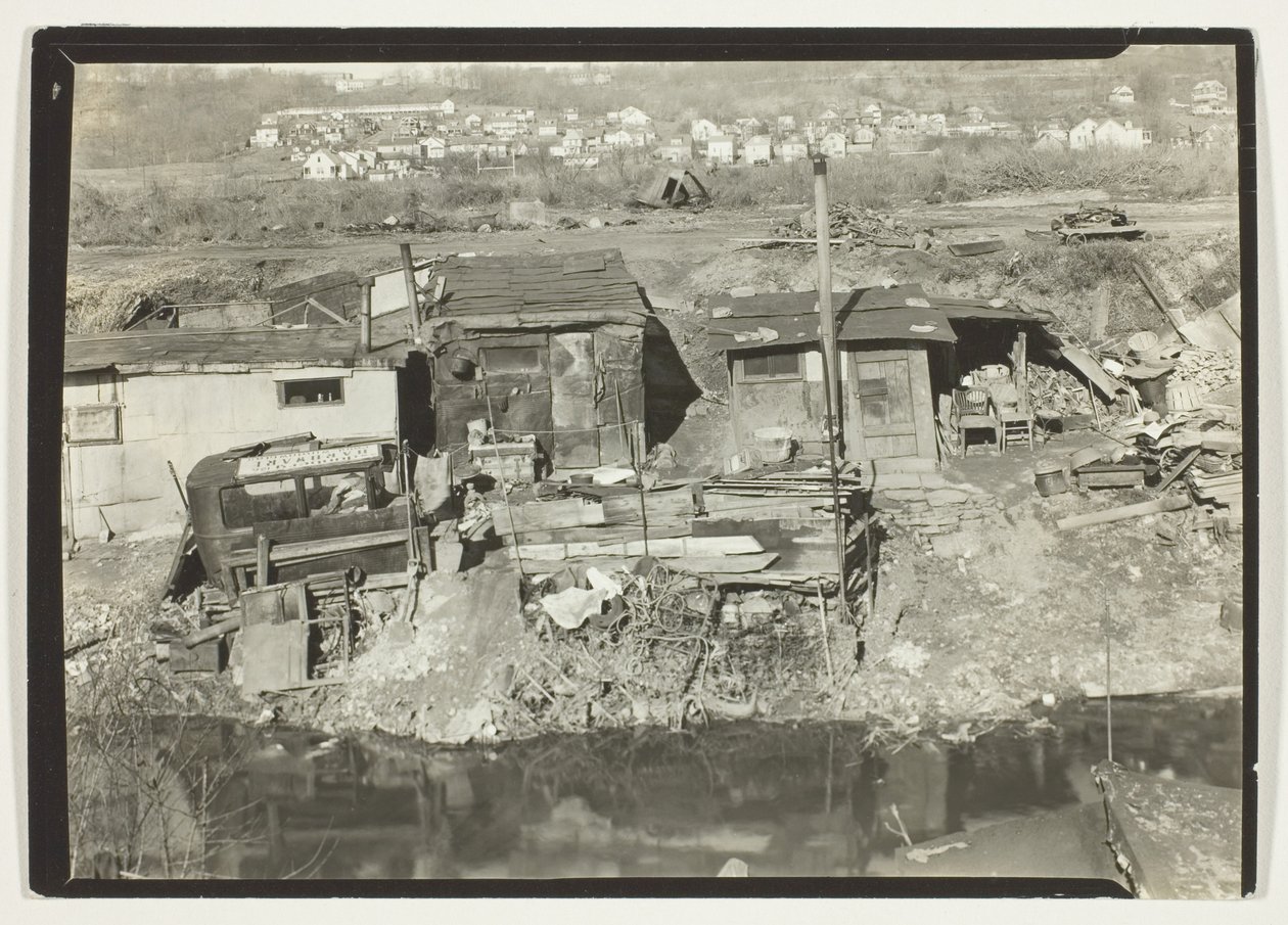 Bostadsområde för "Out-Of-Works" i Patterson, New Jersey av Lewis Wickes Hine