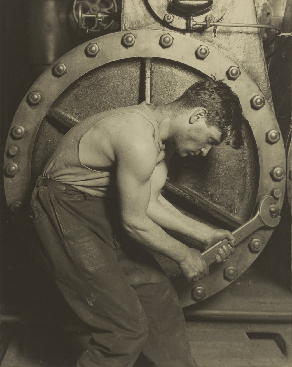 Mekaniker och ångpump, 1921 av Lewis Wickes Hine