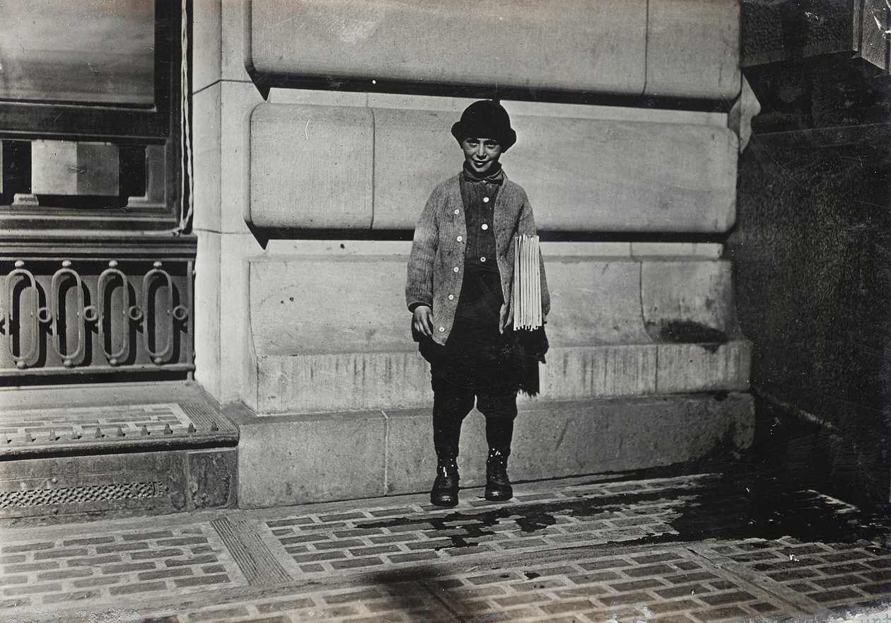 Tidningspojke av Lewis Wickes Hine
