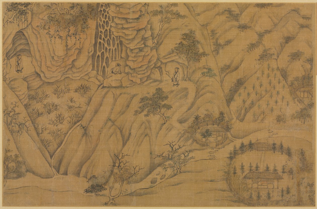 Boende i Longmian Sleeping Dragon Mountains, 1100-1200-talet. av Li Gonglin