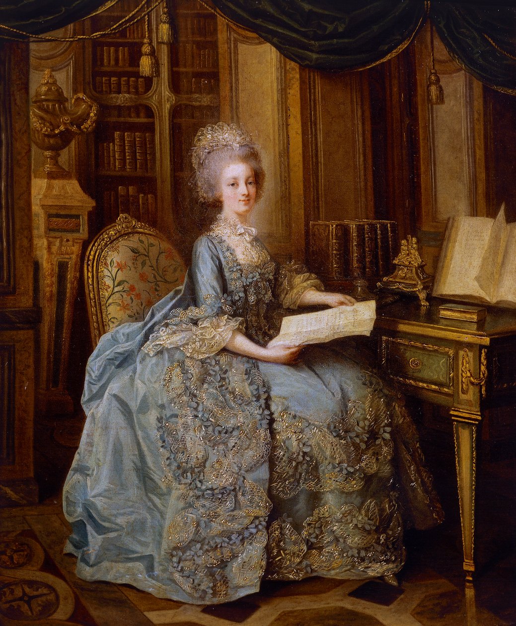La Petite Reine eller Porträtt av Madame Sophie, ca 1770-74 (olja på duk) av Lié Louis Périn Salbreux
