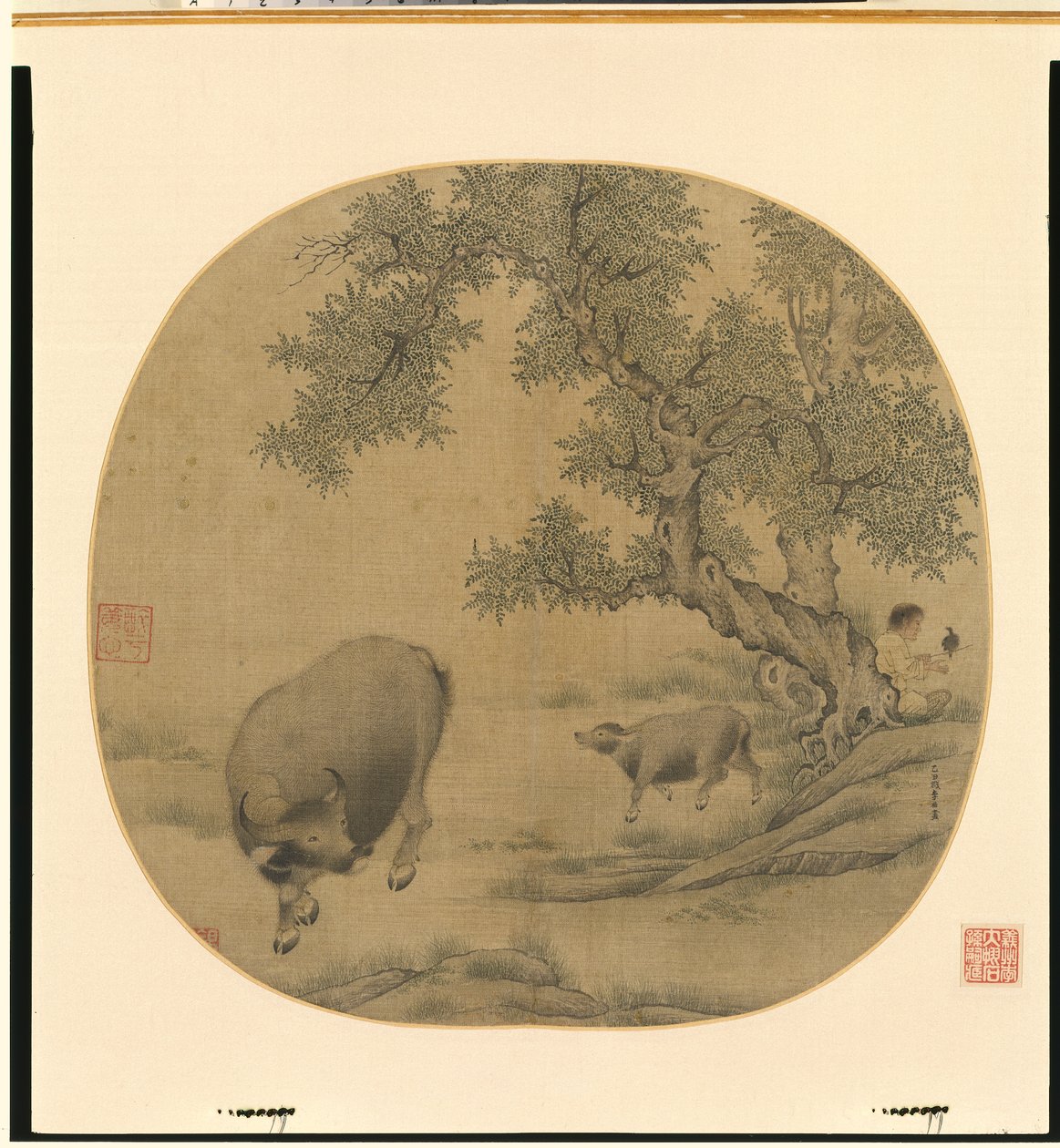 Man, Buffalo och Calf, 1205 eller 1265. av Li You