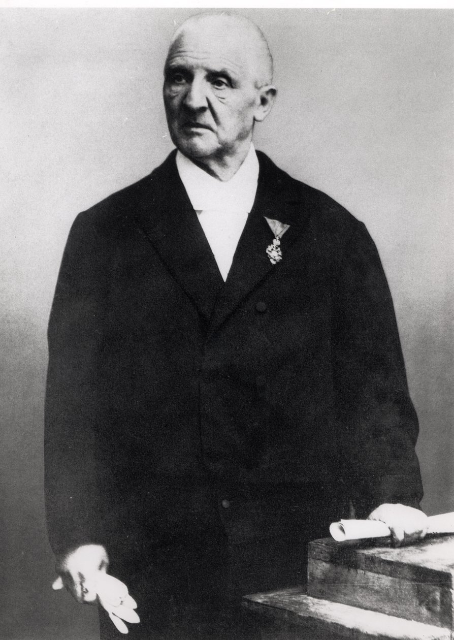 Anton Bruckner (1824-96) (s/v foto) av Unbekannt Unbekannt