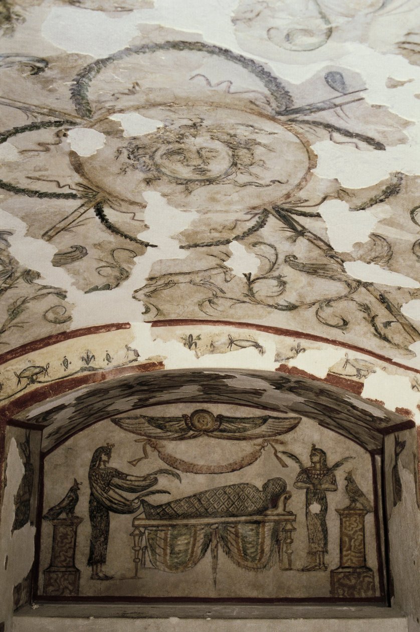 Egypten, Alexandria, Katakomberna i Kom-esh-Shuqafa, Interiören av Tardans hypogeum av Unbekannt Unbekannt