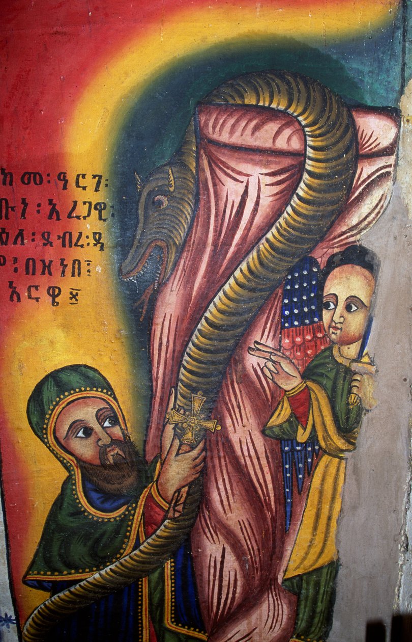 Fresk i kyrkan St Mary of Zion (1600-talet), Aksum (Unescos världsarvslista av Unbekannt Unbekannt