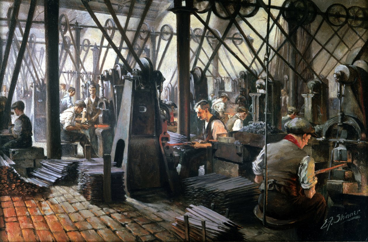 Järn och stål, Smide Smidesfilar, Cyclops Steel and Iron Works, Sheffield, Yorkshire av Unbekannt Unbekannt