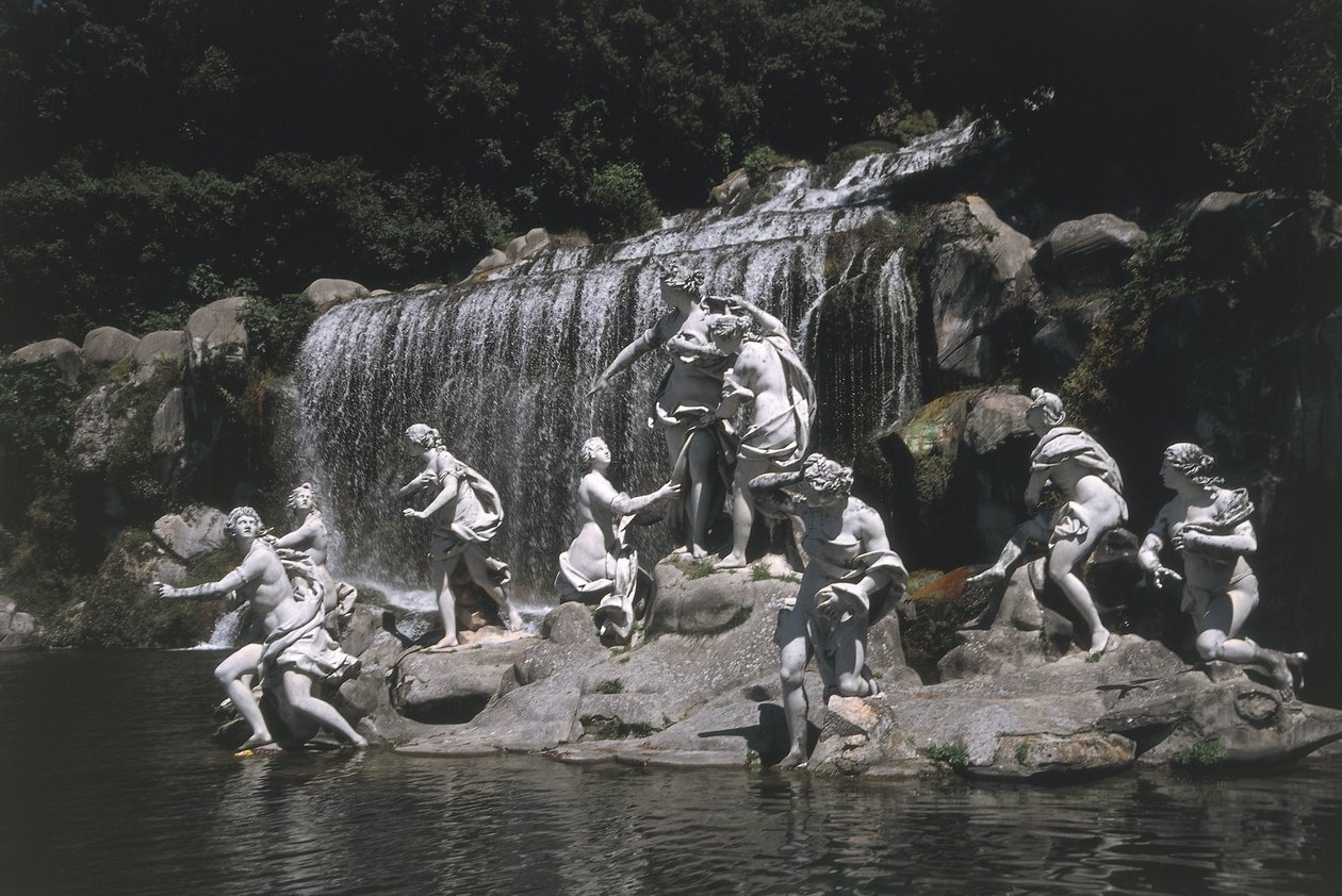 Italien, regionen Kampanien, Caserta, Kungliga palatset, Diana och Actaeonfontänen av Unbekannt Unbekannt
