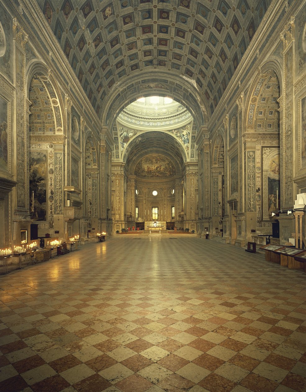 Italien, Lombardiet, Mantua, Basilica of Saint Andrew designad av arkitekten Leon Battista Alberti, på uppdrag av Ludovico II Gonzaga av Unbekannt Unbekannt