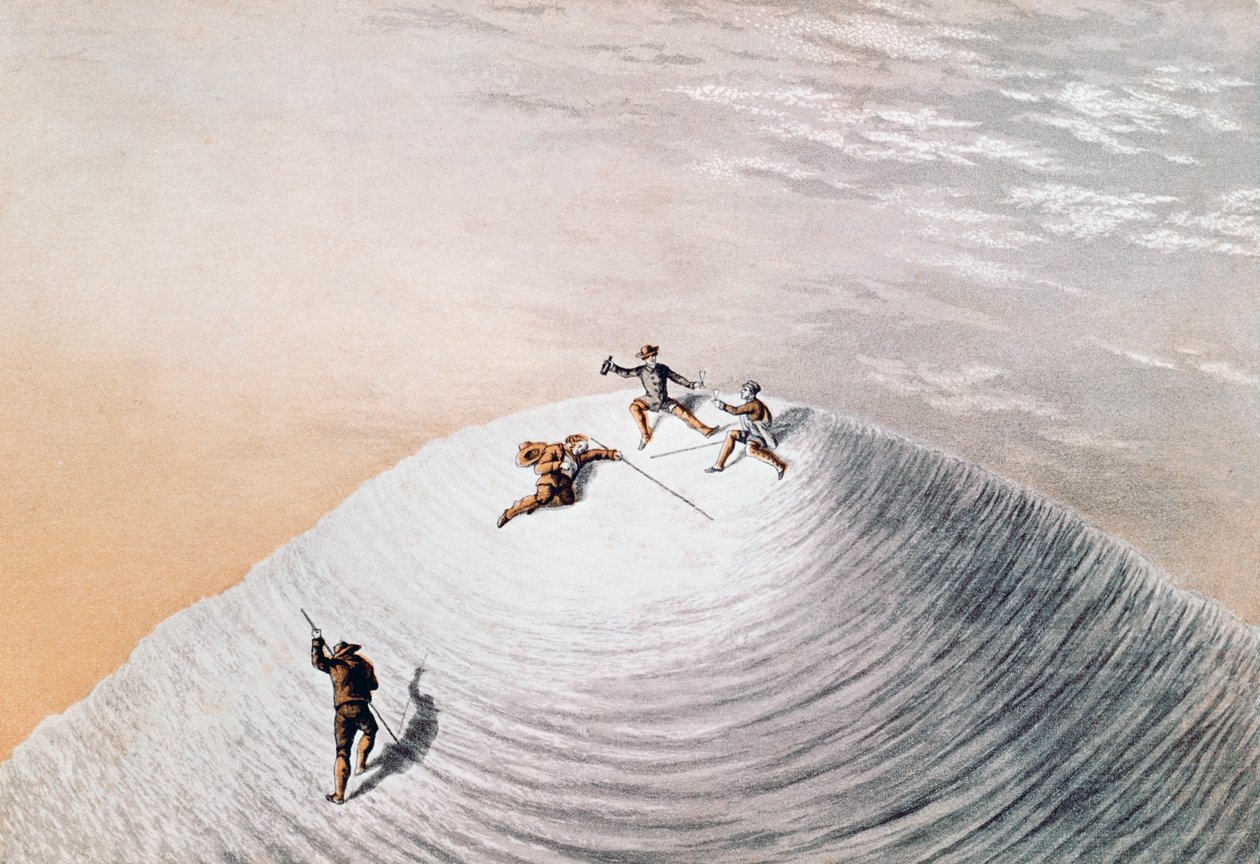 John MacGregor på toppen av Mont Blanc, illustration från Narrative of Ascent to Mont Blanc, 21 september av Unbekannt Unbekannt