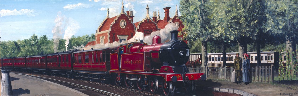North Staffordshire Railway tåg in i Stone Junction av Unbekannt Unbekannt