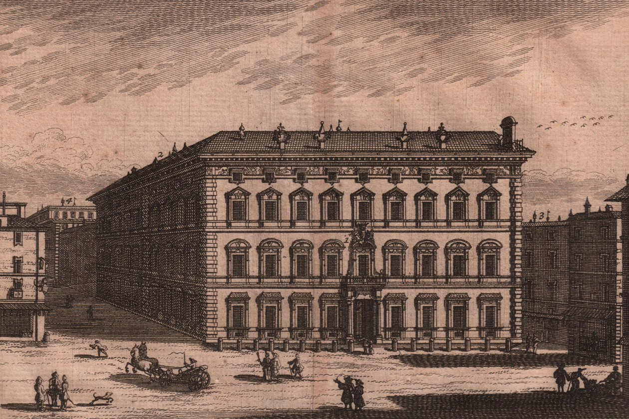 Palazzo Madama, Rom, Lazio, Italien, kopparstick, ca 165x135 cm av Unbekannt Unbekannt