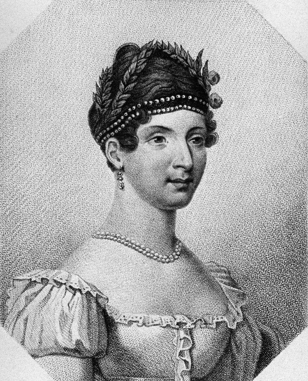 Porträtt av Angelica Catalani (1780-1849), italiensk sopran, gravyr av Unbekannt Unbekannt