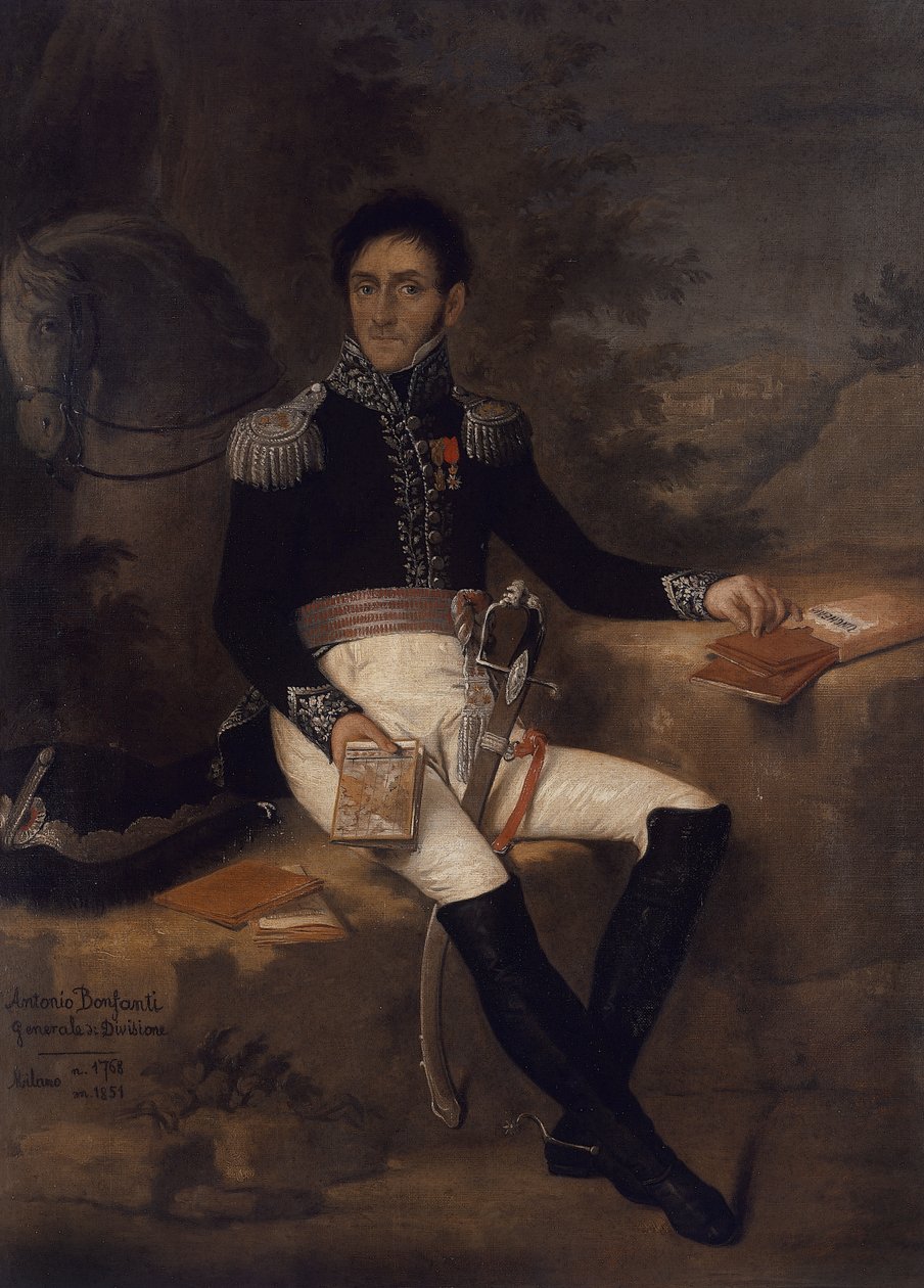 Porträtt av Antonio Bonfanti (1768-1851), italiensk general, målning av Zeni, olja på duk, 575x42 cm av Unbekannt Unbekannt