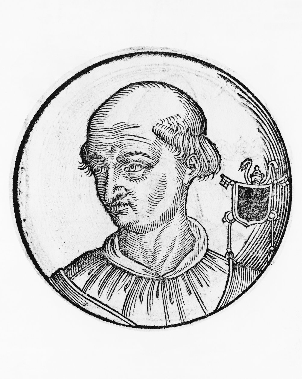 Porträtt av Benedikt IX (Theophylactus III av Tusculum av Unbekannt Unbekannt