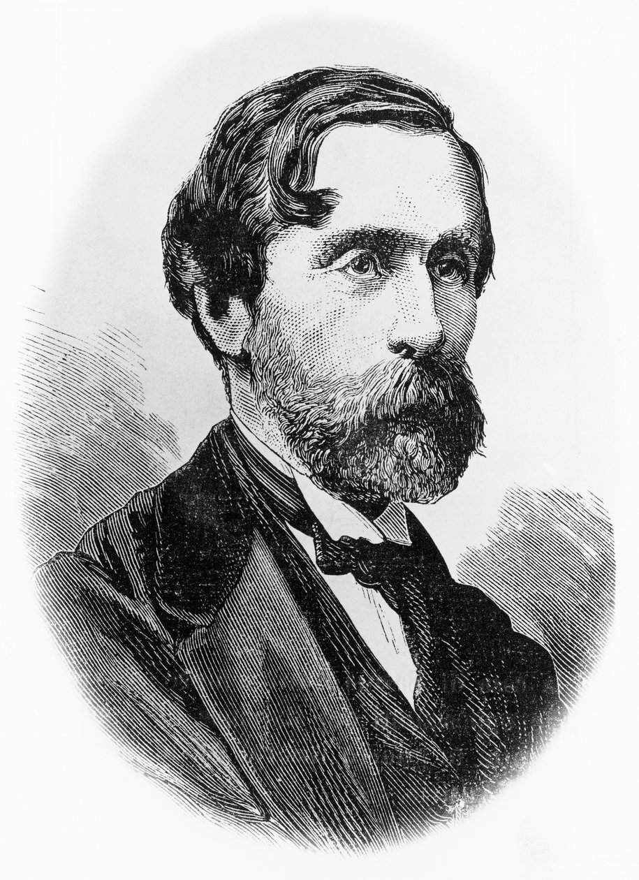 Porträtt av Giulio Carcano (1812-1884), italiensk politiker, författare och journalist, gravyr av Unbekannt Unbekannt