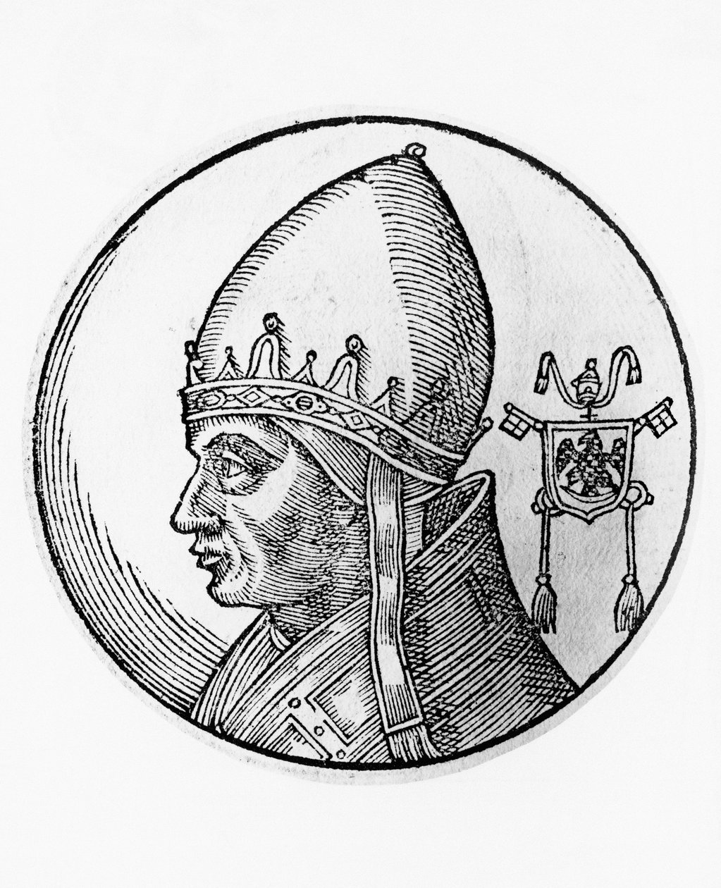 Porträtt av Gregorius IX (Ugolino dei Conti di Segni, ca 1170-1241) av Unbekannt Unbekannt