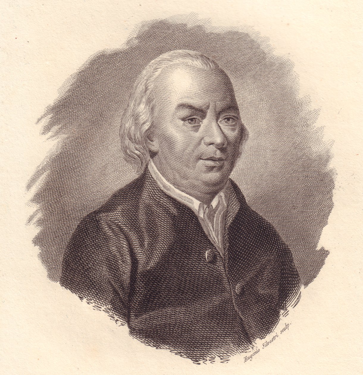 Porträtt av den italienske poeten Gian Carlo Passeroni (1713-1803), kopparstick av Eugenio Silvestri av Unbekannt Unbekannt