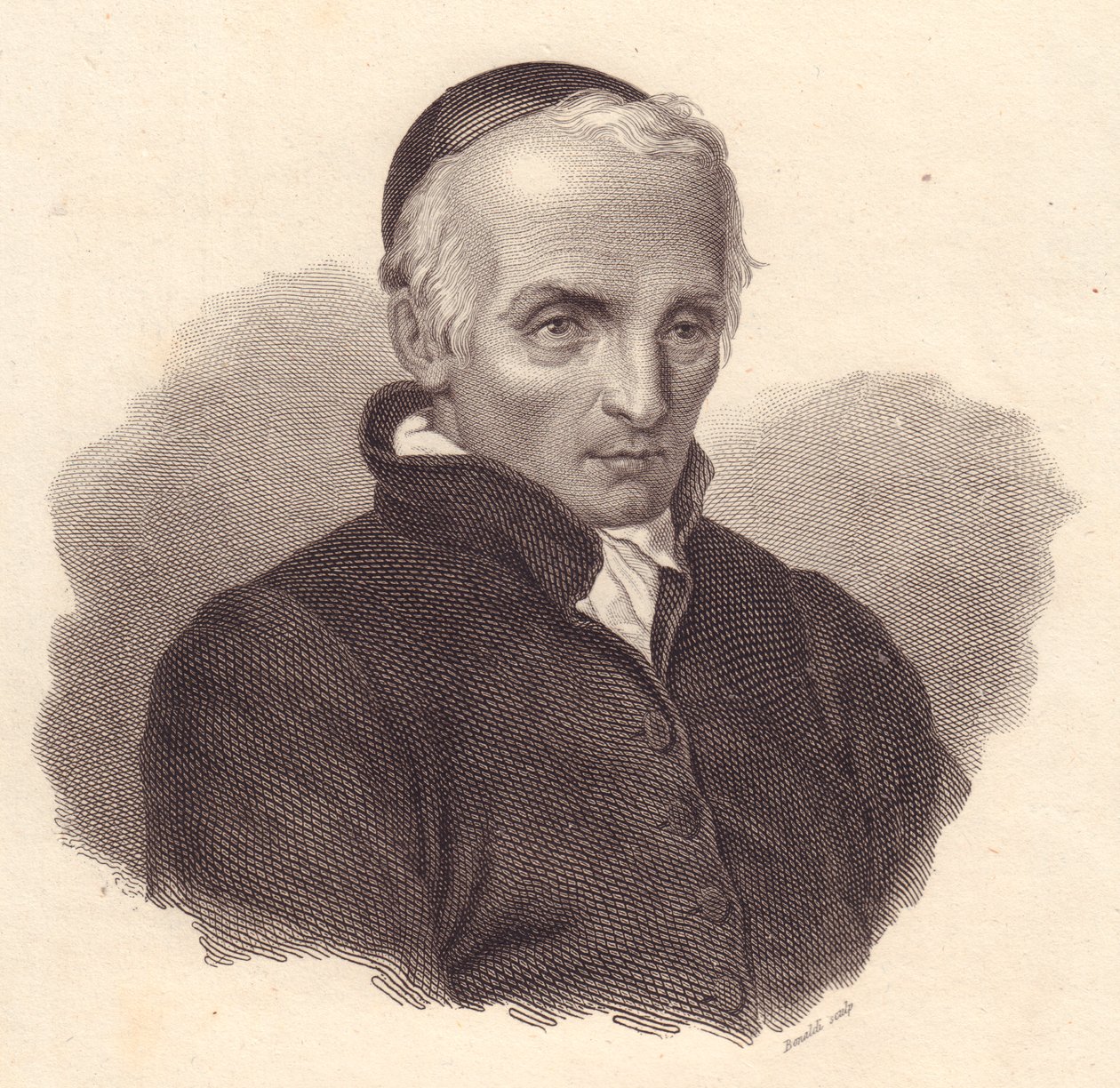 Porträtt av den italienske religiösen och teologen Ottavio Giovanni Battista Assarotti (1753-1829), kopparstick av Bonaldi av Unbekannt Unbekannt