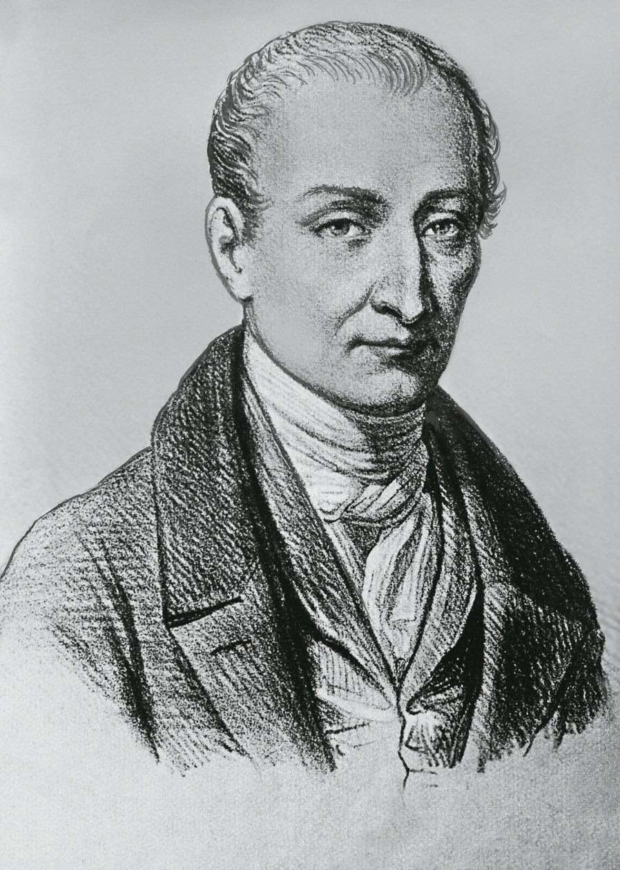 Porträtt av Joseph Nicephore Niepce (1765-1833), fransk uppfinnare av heliografi av Unbekannt Unbekannt